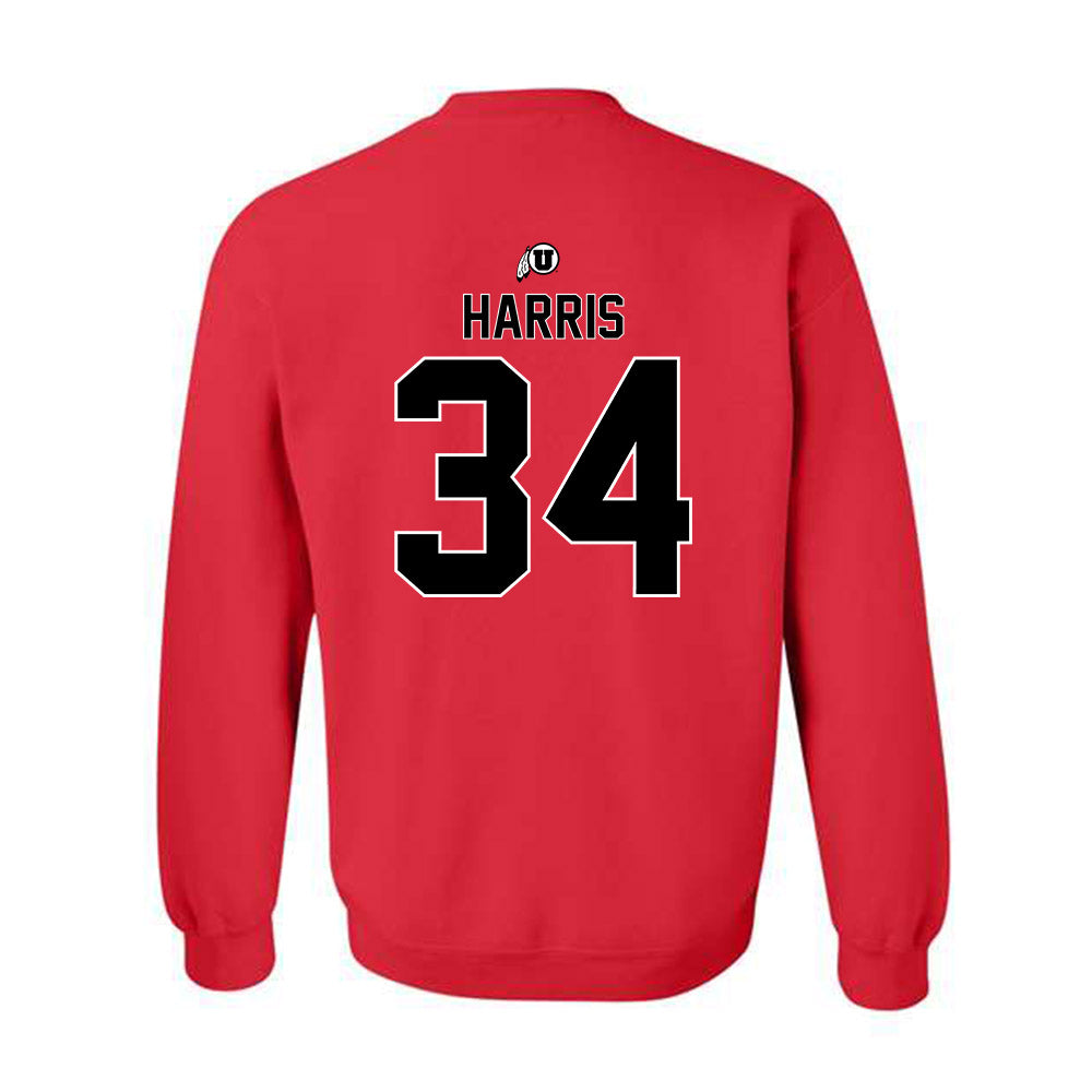 Utah - NCAA Baseball : Malik Harris - Classic Shersey Crewneck Sweatshirt-1