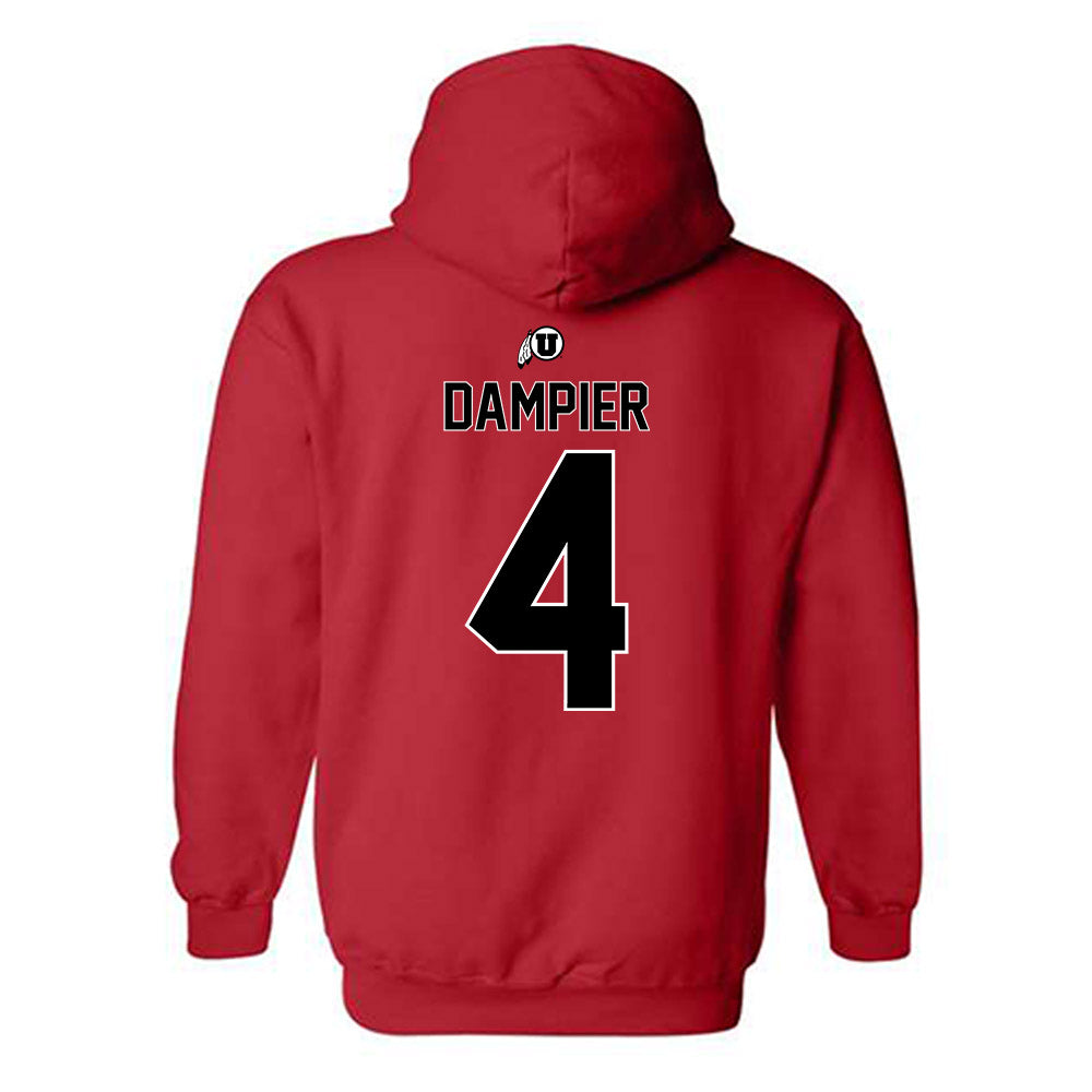 Utah - NCAA Football : Devon Dampier - Classic Shersey Hooded Sweatshirt-1