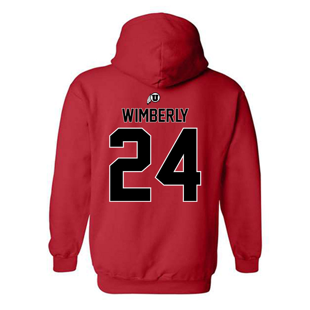 Utah - NCAA Football : Marcus Wimberly - Classic Shersey Hooded Sweatshirt-1