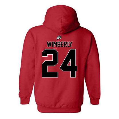 Utah - NCAA Football : Marcus Wimberly - Classic Shersey Hooded Sweatshirt-1