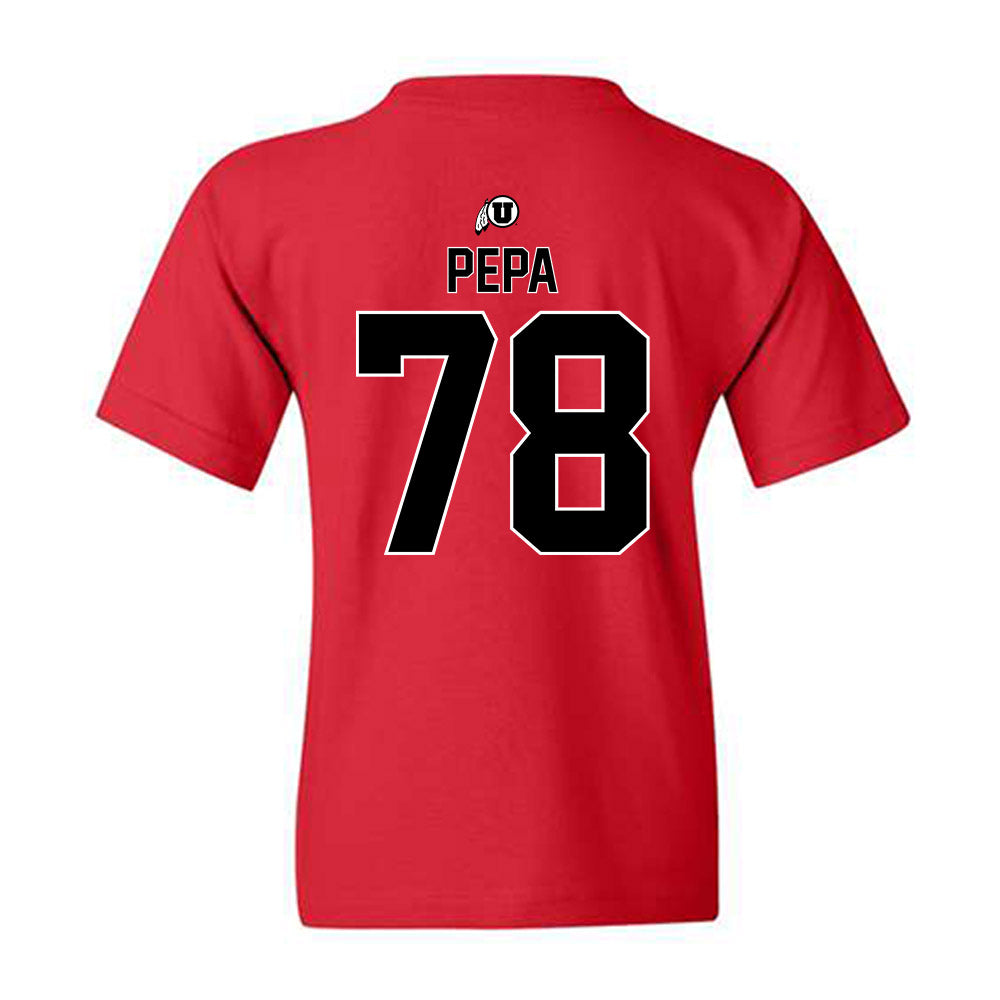 Utah - NCAA Football : Taniela Pepa - Classic Shersey Youth T-Shirt-1