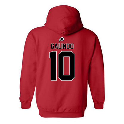 Utah - NCAA Baseball : David Galindo - Classic Shersey Hooded Sweatshirt-1