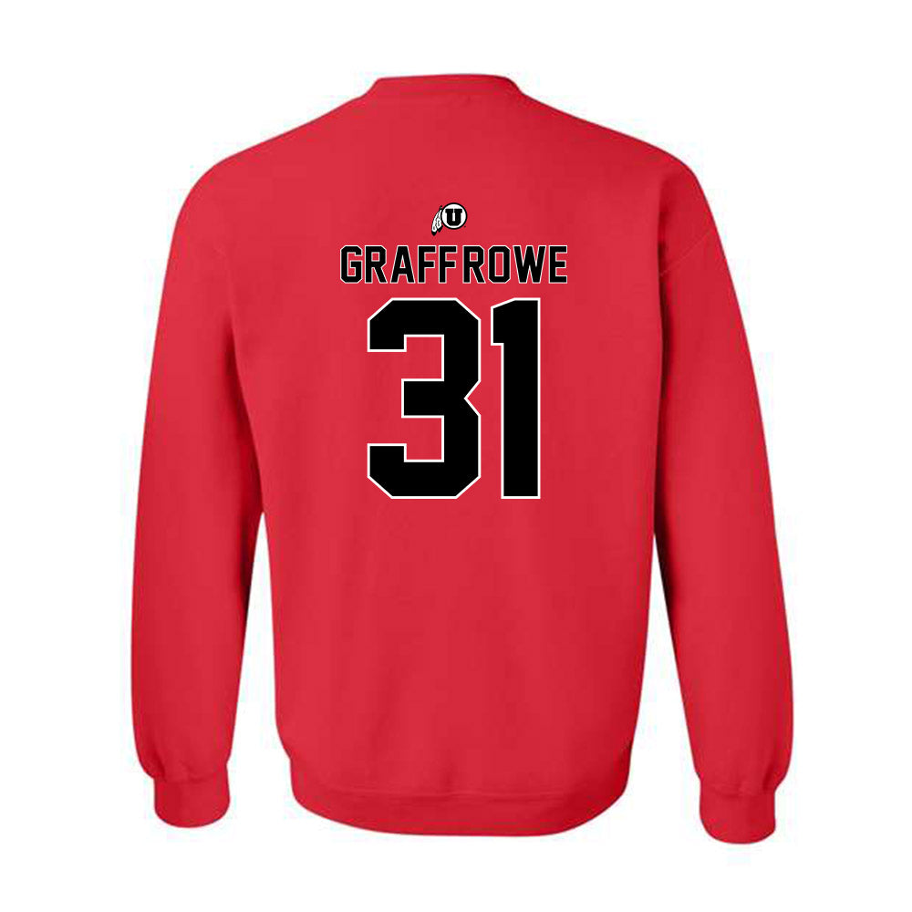 Utah - NCAA Baseball : Ashton Graff-Rowe - Classic Shersey Crewneck Sweatshirt-1