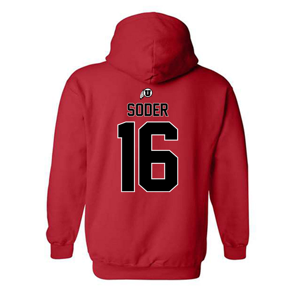 Utah - NCAA Baseball : Kaden Soder - Classic Shersey Hooded Sweatshirt-1