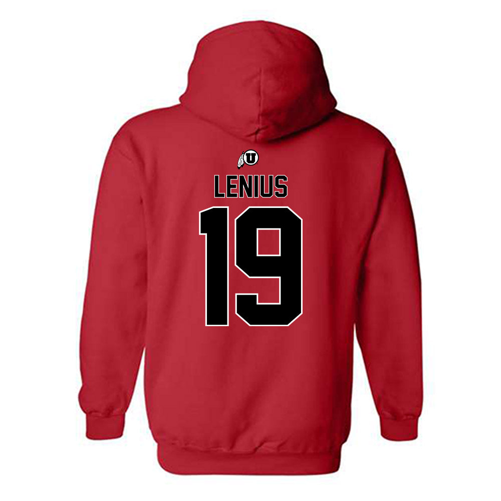 Utah - NCAA Baseball : Ian Lenius - Classic Shersey Hooded Sweatshirt-1
