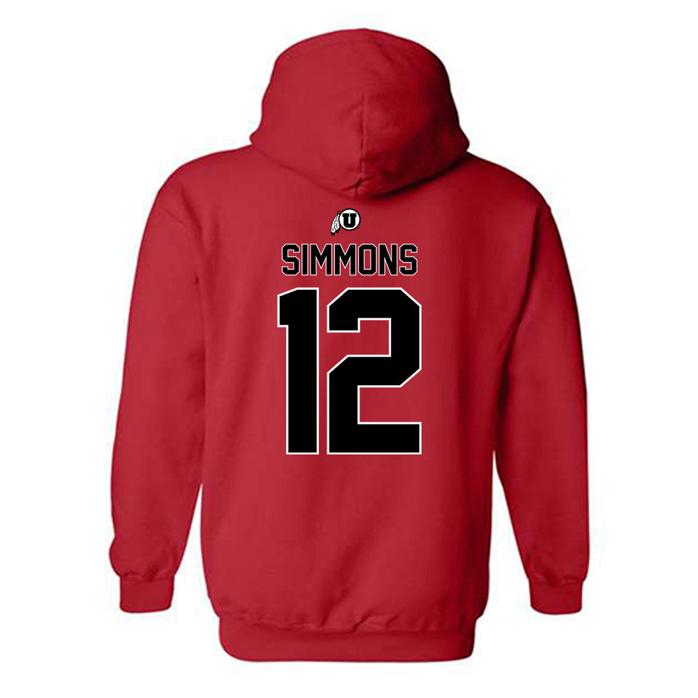 Utah - NCAA Football : Larry Simmons - Classic Shersey Hooded Sweatshirt-1