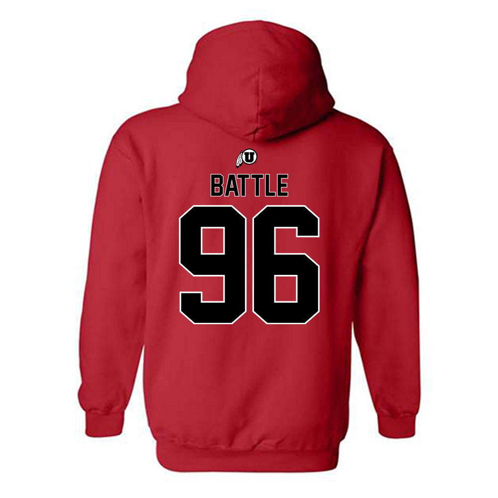 Utah - NCAA Football : Dilan Battle - Classic Shersey Hooded Sweatshirt-1