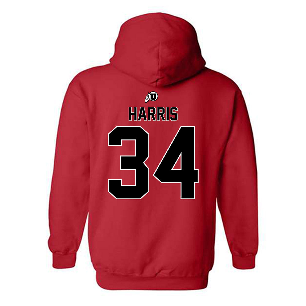 Utah - NCAA Baseball : Malik Harris - Classic Shersey Hooded Sweatshirt-1