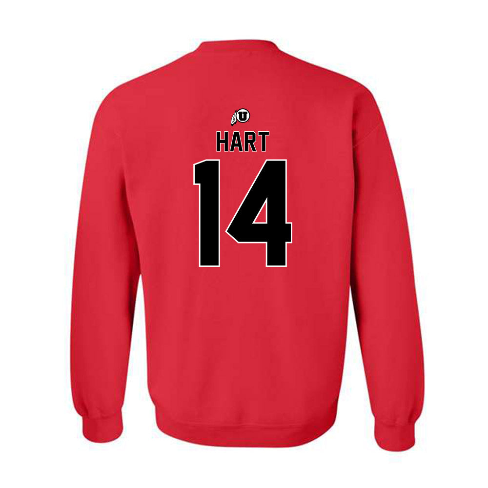 Utah - NCAA Football : JC Hart - Classic Shersey Crewneck Sweatshirt-1