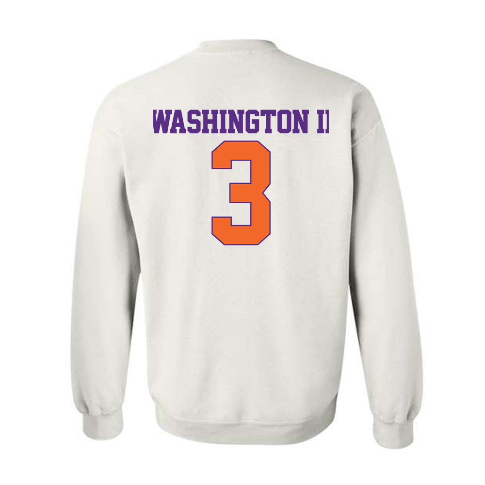 Clemson - NCAA Football : Elliot Washington II - Classic Shersey Crewneck Sweatshirt-1