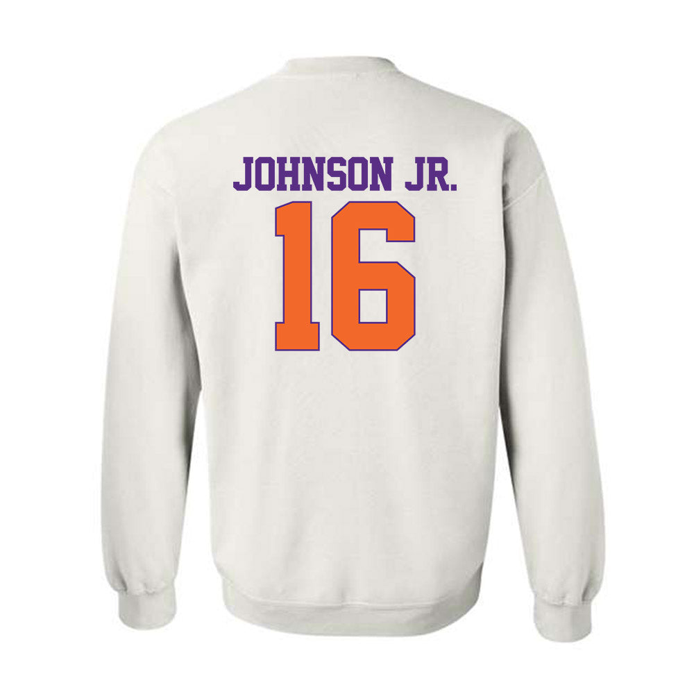 Clemson - NCAA Football : Chris Johnson Jr. - Classic Shersey Crewneck Sweatshirt-1