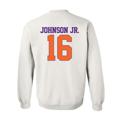 Clemson - NCAA Football : Chris Johnson Jr. - Classic Shersey Crewneck Sweatshirt-1