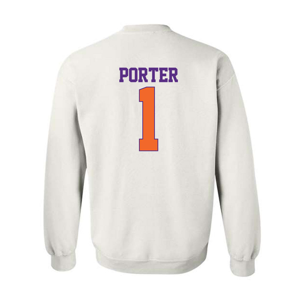 Clemson - NCAA Men's Basketball : Jestin Porter - Classic Shersey Crewneck Sweatshirt-1