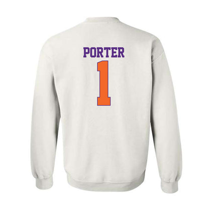 Clemson - NCAA Men's Basketball : Jestin Porter - Classic Shersey Crewneck Sweatshirt-1
