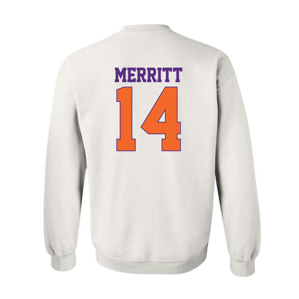 Clemson - NCAA Football : London Merritt - Classic Shersey Crewneck Sweatshirt-1