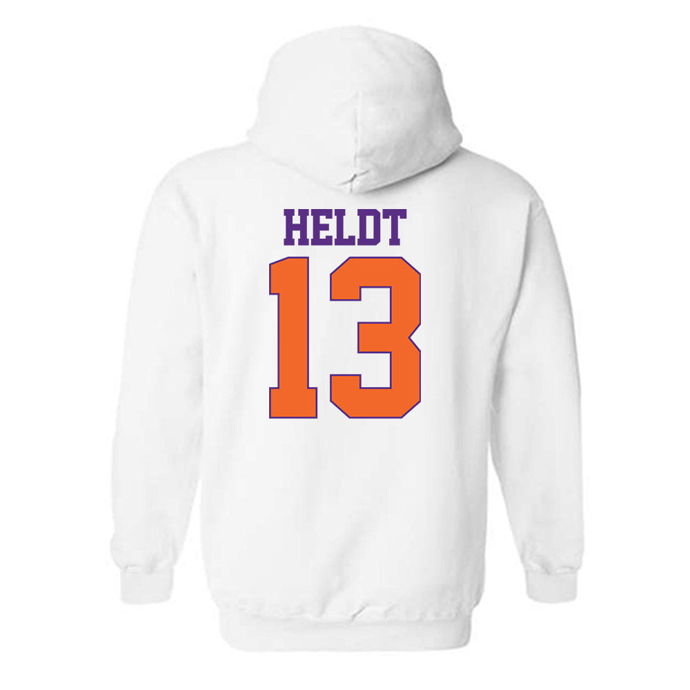 Clemson - NCAA Football : Will Heldt - Classic Shersey Hooded Sweatshirt-1