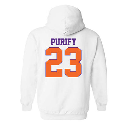 Clemson - NCAA Baseball : Jarren Purify - Classic Shersey Hooded Sweatshirt-1