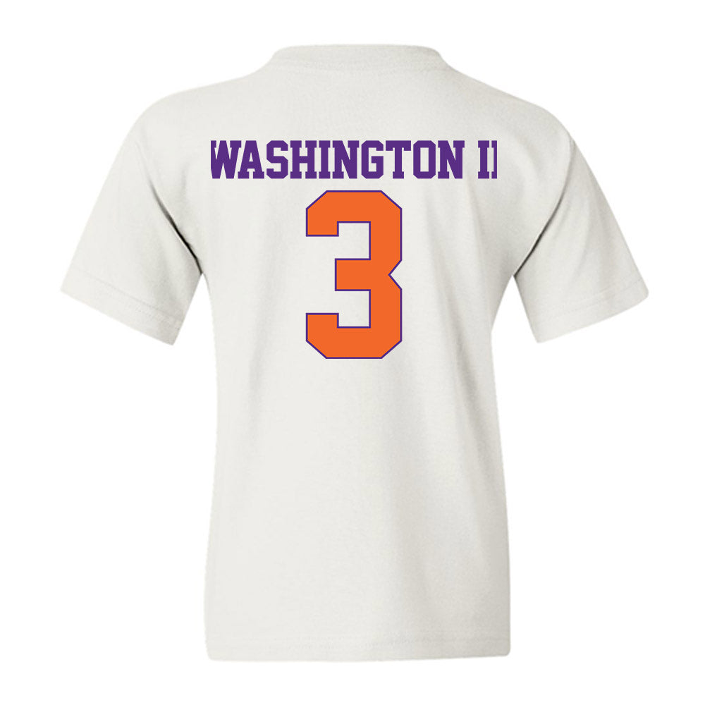 Clemson - NCAA Football : Elliot Washington II - Classic Shersey Youth T-Shirt-1