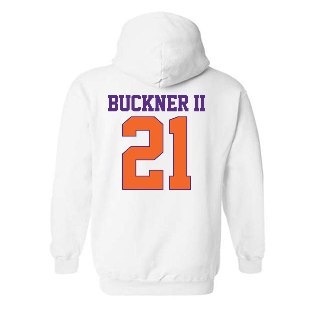 Clemson - NCAA Men's Basketball : Ace Buckner II - Classic Shersey Hooded Sweatshirt-1