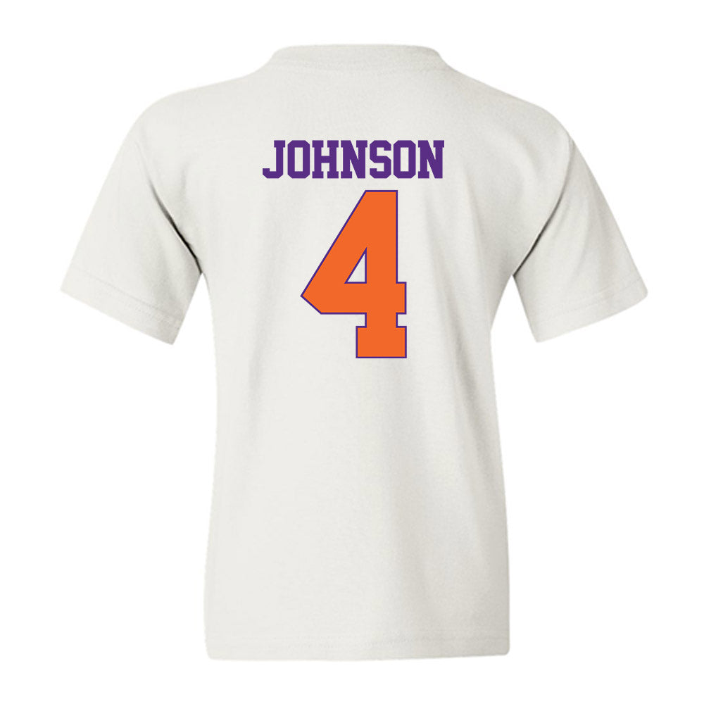Clemson - NCAA Men's Basketball : Efrem Johnson - Classic Shersey Youth T-Shirt-1