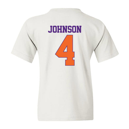 Clemson - NCAA Men's Basketball : Efrem Johnson - Classic Shersey Youth T-Shirt-1