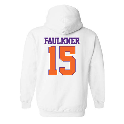 Clemson - NCAA Men's Basketball : Dylan Faulkner - Classic Shersey Hooded Sweatshirt-1