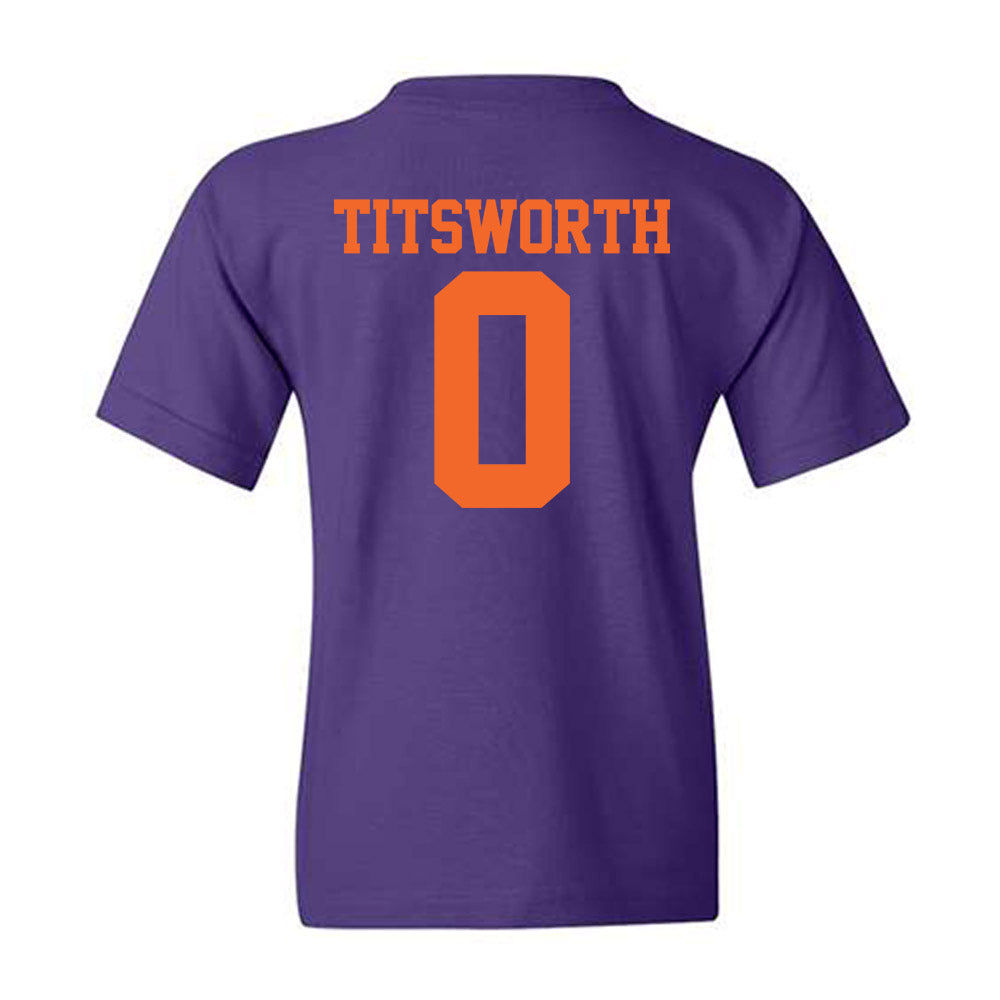 Clemson - NCAA Baseball : Drew Titsworth - Youth T-Shirt-1