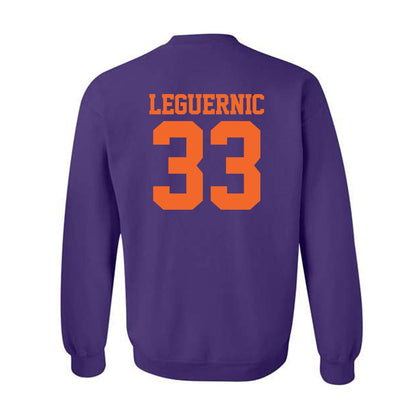 Clemson - NCAA Baseball : Justin LeGuernic - Crewneck Sweatshirt-1