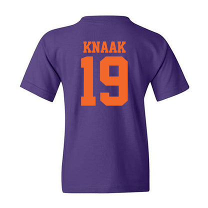 Clemson - NCAA Baseball : Aidan Knaak - Youth T-Shirt-1