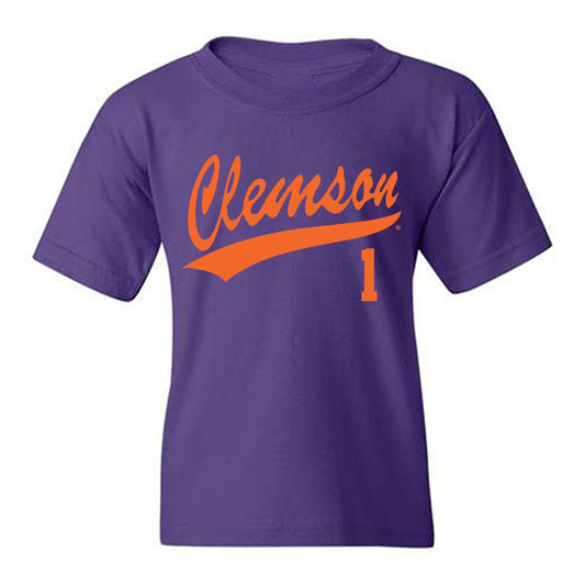 Clemson - NCAA Baseball : Bryce Clavon - Youth T-Shirt-0