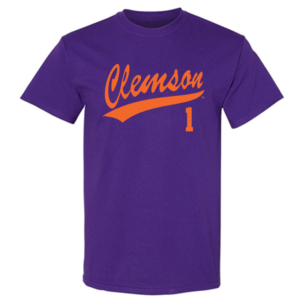 Clemson - NCAA Baseball : Bryce Clavon - T-Shirt-0