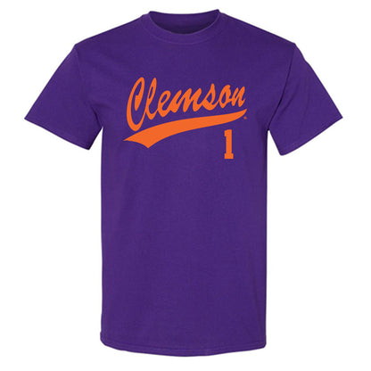 Clemson - NCAA Baseball : Bryce Clavon - T-Shirt-0