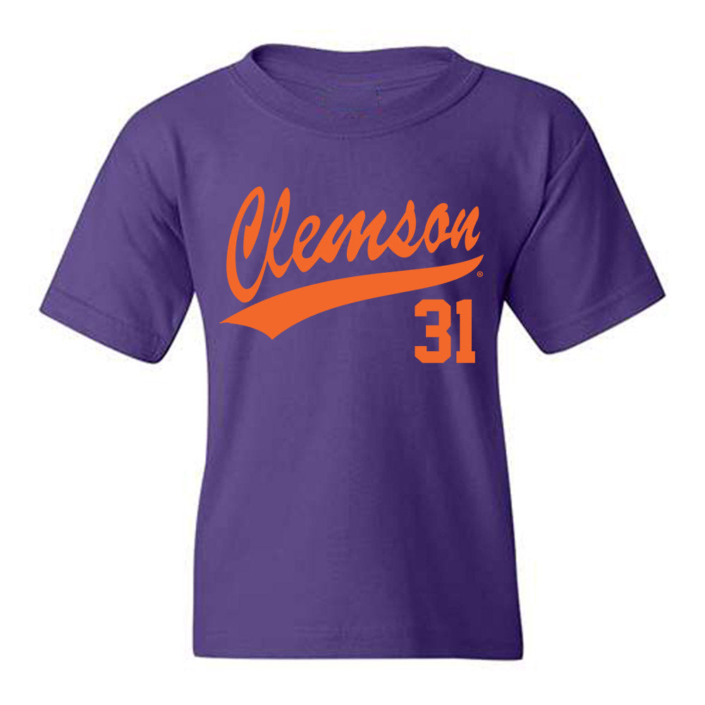 Clemson - NCAA Baseball : Jacob McGovern - Youth T-Shirt-0