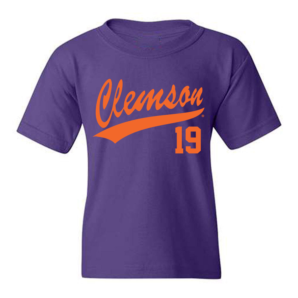 Clemson - NCAA Baseball : Aidan Knaak - Youth T-Shirt-0