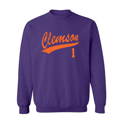 Clemson - NCAA Baseball : Bryce Clavon - Crewneck Sweatshirt-0
