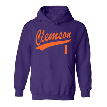 Clemson - NCAA Baseball : Bryce Clavon - Hooded Sweatshirt-0