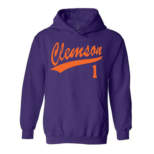 Clemson - NCAA Baseball : Bryce Clavon - Hooded Sweatshirt-0