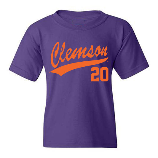 Clemson - NCAA Baseball : Nathan Dvorsky - Youth T-Shirt-0