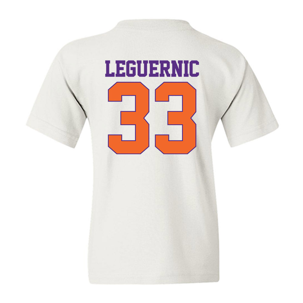 Clemson - NCAA Baseball : Justin LeGuernic - Youth T-Shirt-1