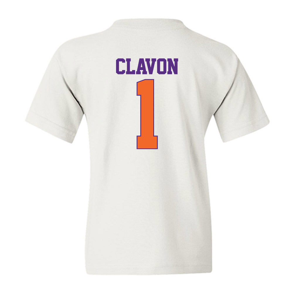 Clemson - NCAA Baseball : Bryce Clavon - Youth T-Shirt-1