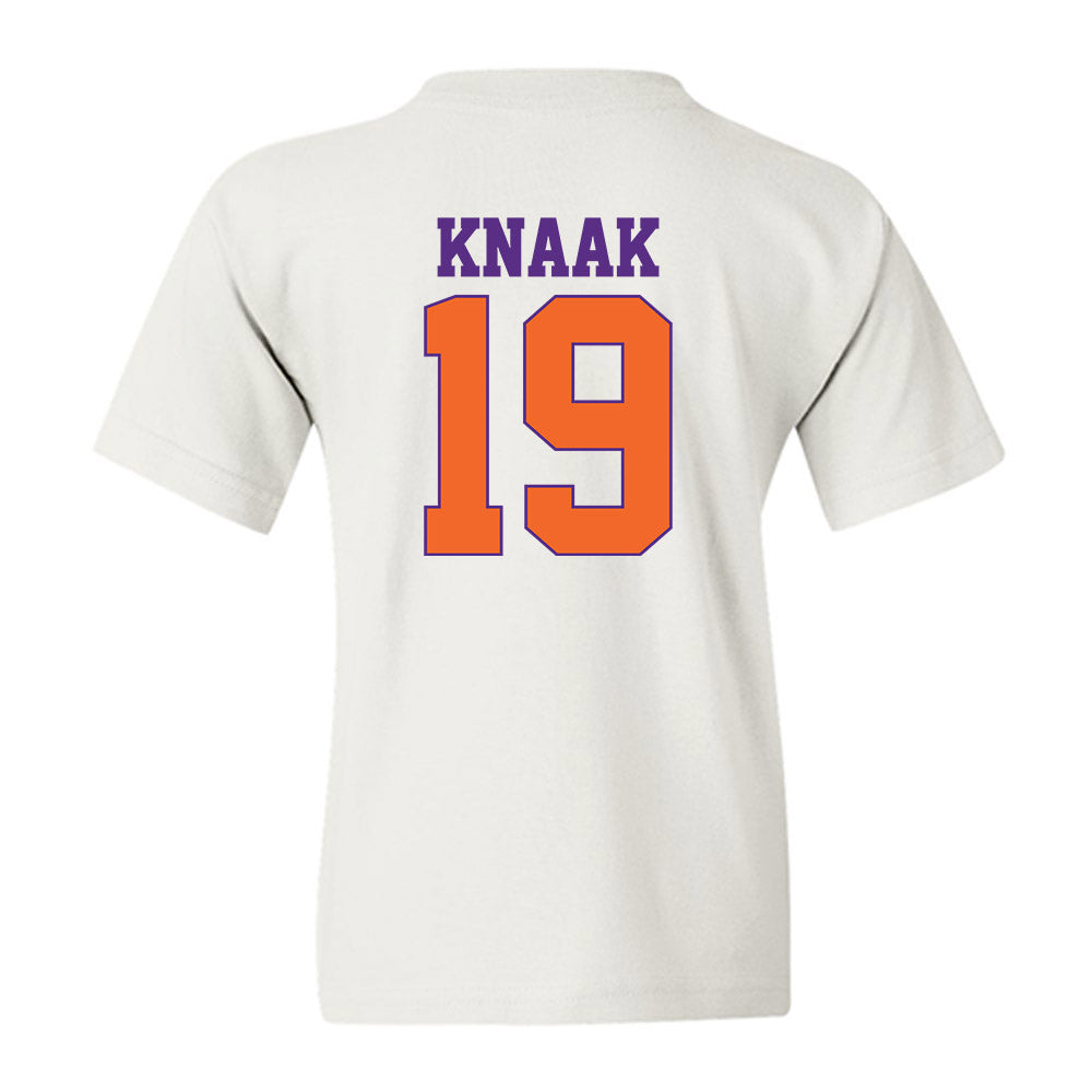 Clemson - NCAA Baseball : Aidan Knaak - Youth T-Shirt-1