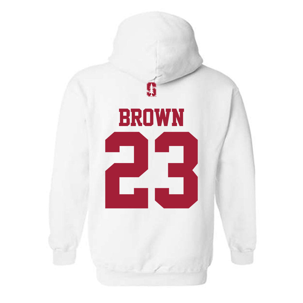 Stanford - NCAA Football : Nico Brown - Classic Shersey Hooded Sweatshirt-1