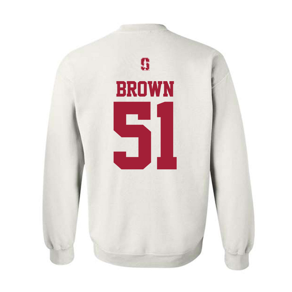 Stanford - NCAA Football : Ziron Brown - Classic Shersey Crewneck Sweatshirt-1