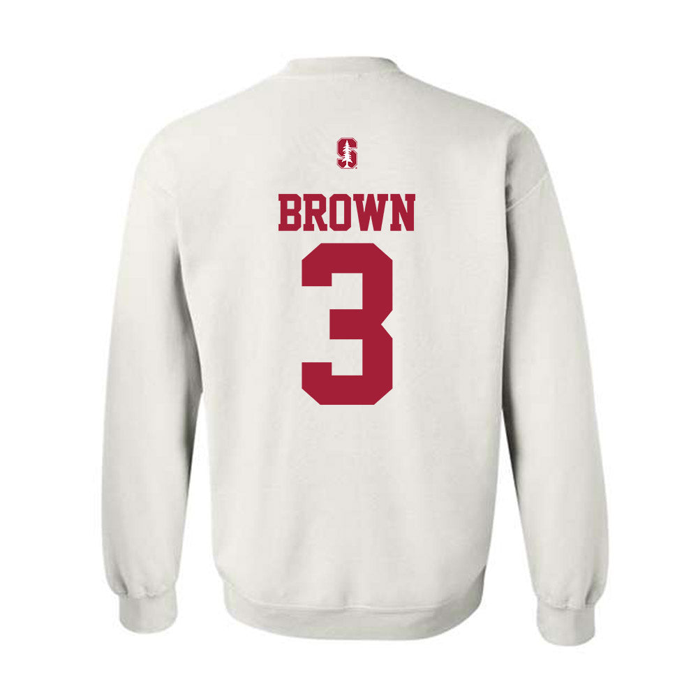 Stanford - NCAA Football : Marcus Brown - Classic Shersey Crewneck Sweatshirt-1