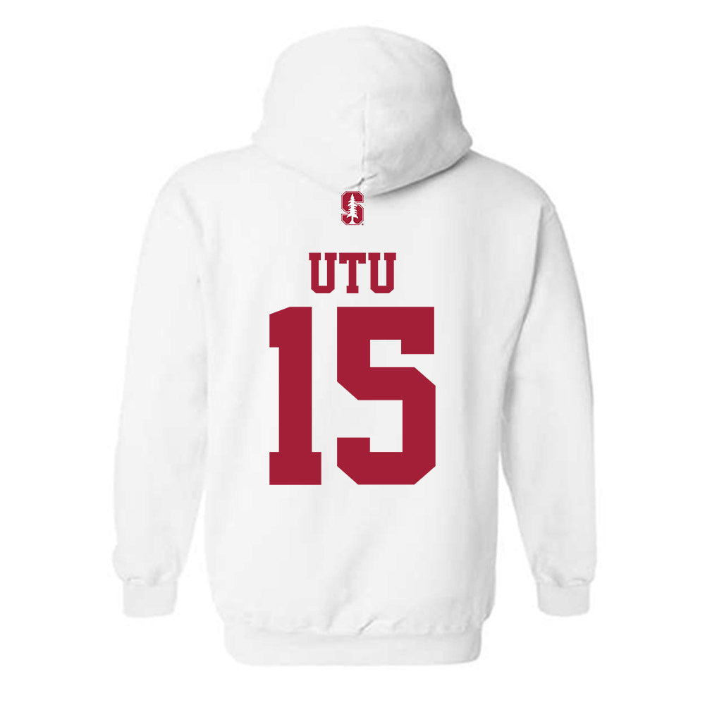 Stanford - NCAA Football : Donte Utu - Classic Shersey Hooded Sweatshirt-1