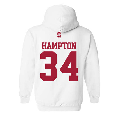 Stanford - NCAA Football : Caleb Hampton - Classic Shersey Hooded Sweatshirt-1