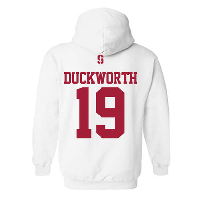 Stanford - NCAA Football : Jack Duckworth - Classic Shersey Hooded Sweatshirt-1