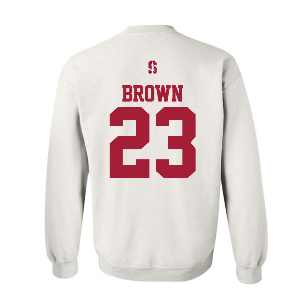 Stanford - NCAA Football : Nico Brown - Classic Shersey Crewneck Sweatshirt-1