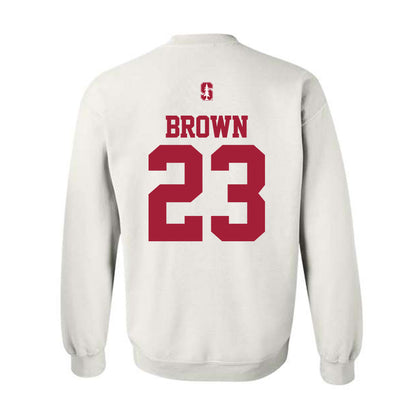 Stanford - NCAA Football : Nico Brown - Classic Shersey Crewneck Sweatshirt-1