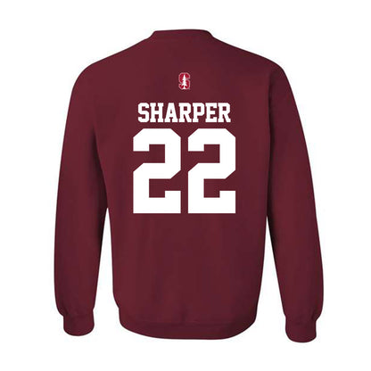 Stanford - NCAA Football : Daylen Sharper - Classic Shersey Crewneck Sweatshirt-1